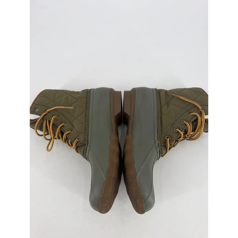 Sperry Saltwater Duck Boot Mens 10.5 Olive Quilted Waterproof STS23073 Gorpcore
